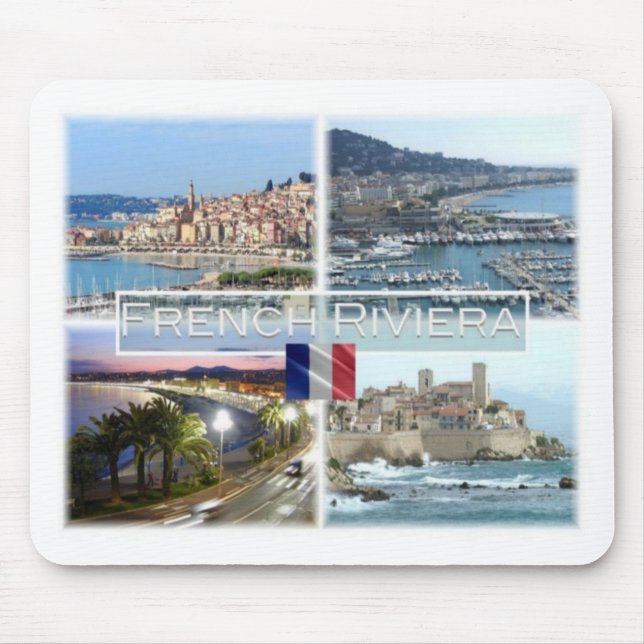 Mousepad França - Riviera francesa - Cô te d'Azur - (Frente)