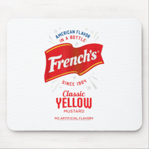 Mousepad Francês Clique em Rótulo de Mostarda Amarela Foodi