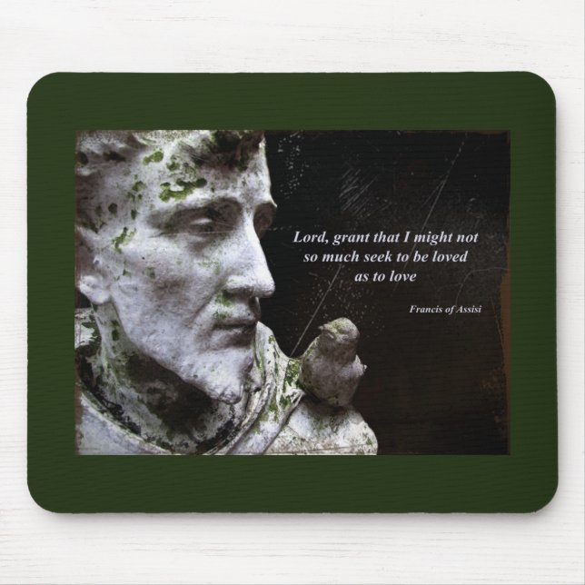 Mousepad Francis com estátua de pássaro (Frente)