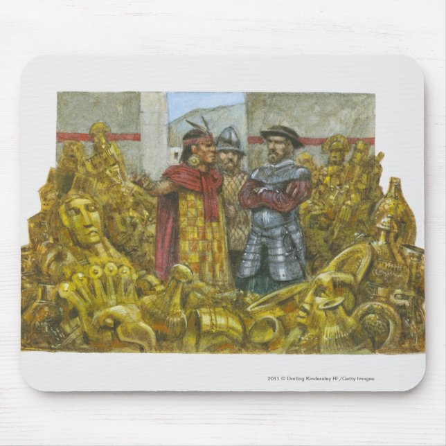 Mousepad Francisco Pizarro ao lado do imperador Atahualpa (Frente)