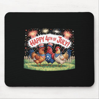 Mousepad Frango 4 de Julho Fazenda Dia da Independência EUA