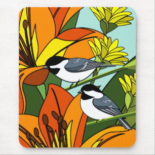 Mousepad Frango com Impressão Floral