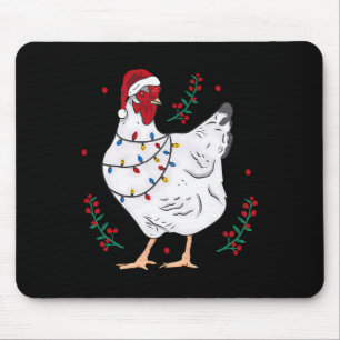 Mousepad Frango de Luzes de Natal Papai Noel Árvore de Nata