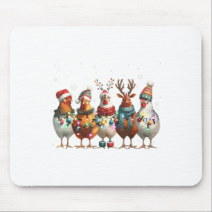 Mousepad Frango de Luzes de Natal Papai Noel Árvore de Nata