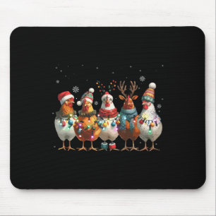 Mousepad Frango de Luzes de Natal Papai Noel Árvore de Nata