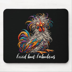 Mousepad Frango Engraçado Frito Mas Fabuloso Gráfico Mulher