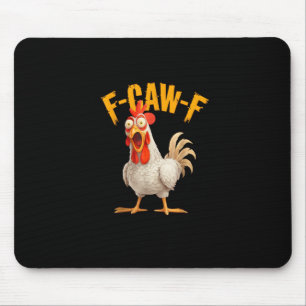 Mousepad Frango F-Awk-F Engraçado F-Caw-F Pun Galo Retro Vi