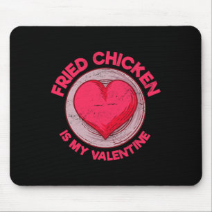 Mousepad Frango Frito É Meu Namorado Amante de Frango Engra