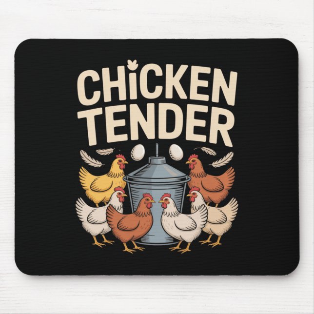 Mousepad Frango Ternura Frango Engraçado Pun do Agricultor  (Frente)