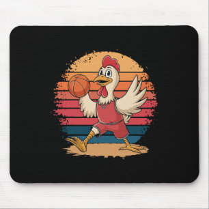 Mousepad Frango Vintage Jogando Sketll Amantes de Frango Sk