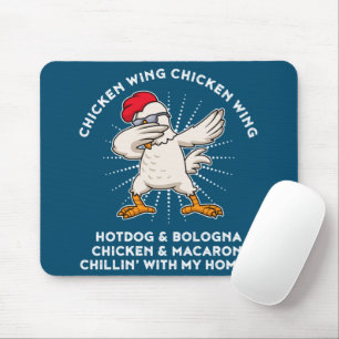 Mousepad Frango Wing Galinha Wing Canções de Camisa Lyric H