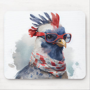 MOUSEPAD FRANGOS BRANCOS AZUIS, PATRIÓTICOS