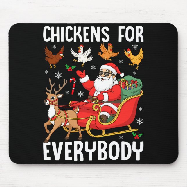 Mousepad Frangos Para Todos Santa Frango Fazendeiro Confort (Frente)