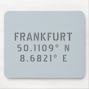 Mousepad Frankfurt Latitude e Longitude
