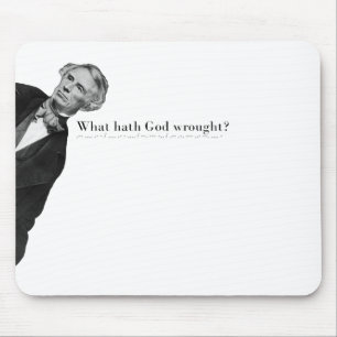 Mousepad Frase do Código Morse Clássico em Preto e Branco