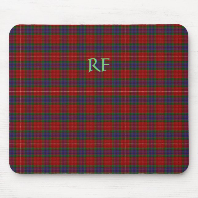 Mousepad Fraser Oficial Tartan com monograma / nome (Frente)