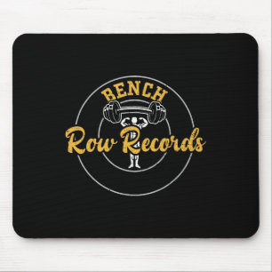 Mousepad Frases de registros de remada de banco de musculaç