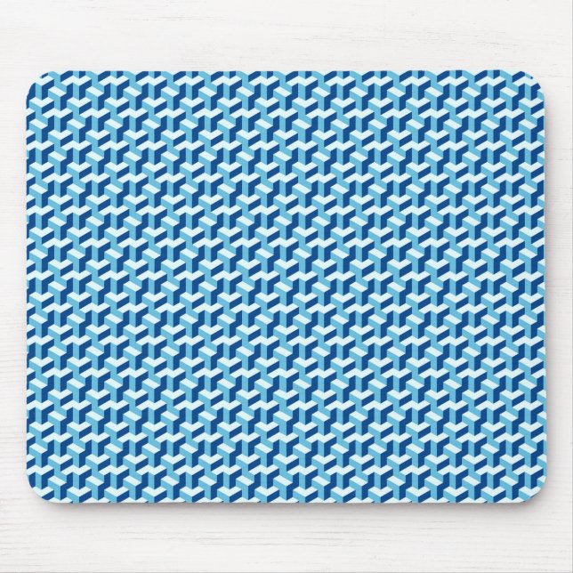Mousepad Fratura cúbica 3D (Frente)