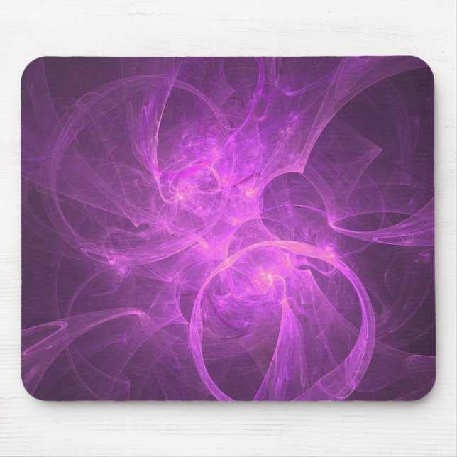 Mousepad Fratural Abstrato púrpura e rosa com Círculos (Frente)