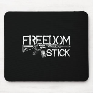Mousepad Freedom Stick Ar-15 Owner Gun Rights Patriotic 4th