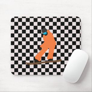 Mousepad Freeride Snowboarder Orange Suit Verificado