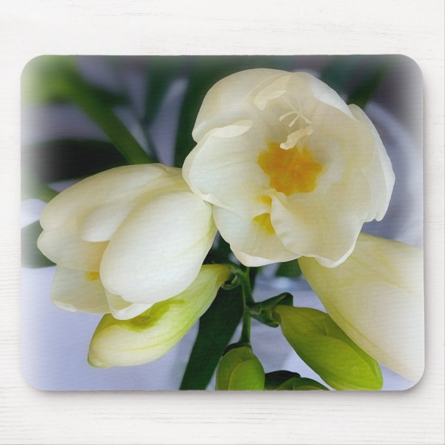 Mousepad freesia amarela branca (Frente)