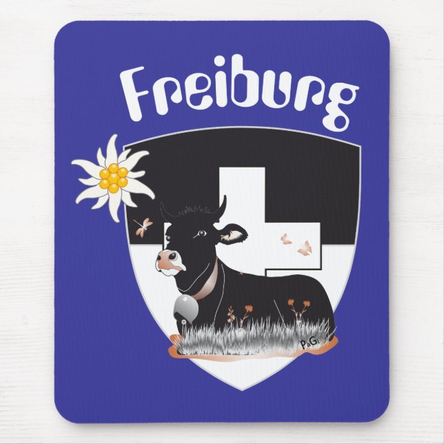 Mousepad Freiburg / Fribourg Schweiz Suisse Mauspad (Frente)