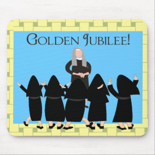 Mousepad Freiras "Jubileu Ouro" Cartões e Sacos de Tote