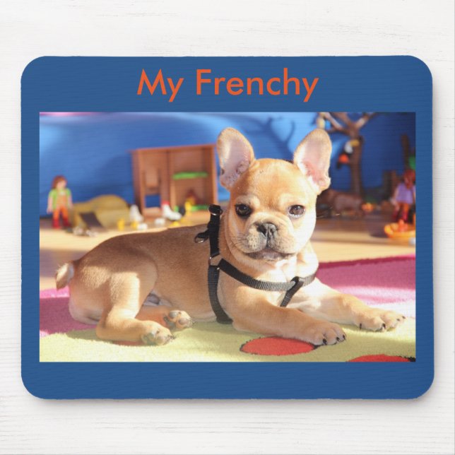 Mousepad French Bulldog süßer Welpe (Frente)