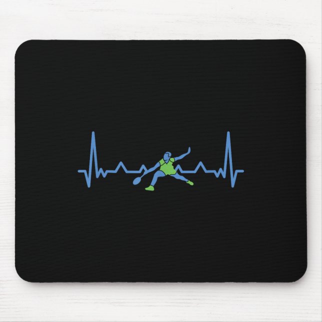 Mousepad Frequência cardíaca de badminton Frequência cardía (Frente)