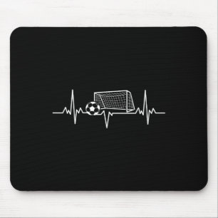 Mousepad Frequência de Futebol Coração dos Amantes do Futeb