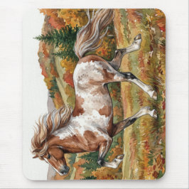 Mousepad Freya Icelandic Horse in Autumn Forest