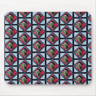 Mousepad Frida Kahlo Retro Pink Denim