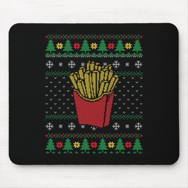 Mousepad Fries de Natal Fritando Suor Feio (Frente)