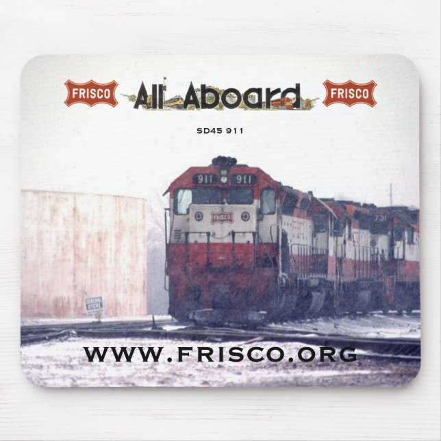 Mousepad Frisco SD45 #911 com Frisco Coonskin no nariz (Frente)