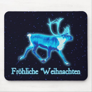 Mousepad Froehliche Weihnachten - Azul-Caribe (Reindeer)