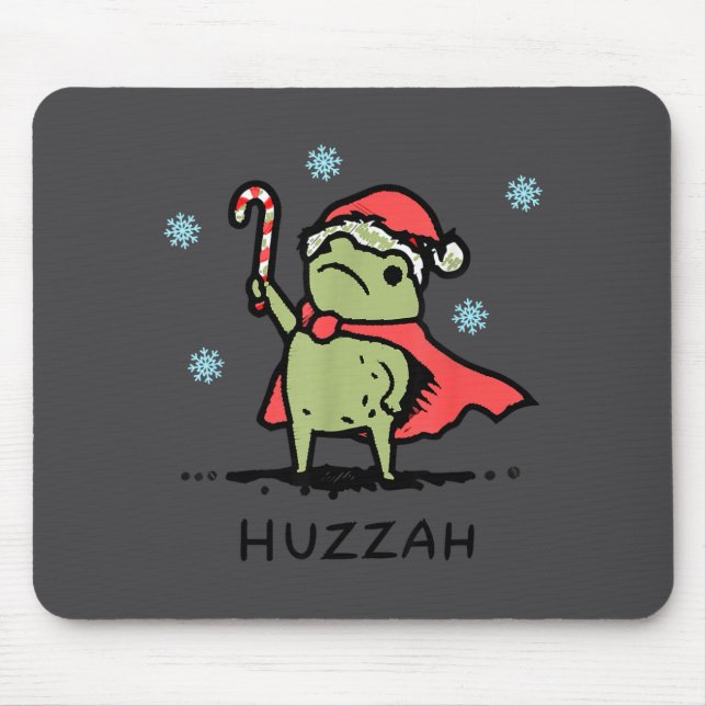 Mousepad Frog Huzzah Frog Knight Funny Sword Meme Quote Chr (Frente)