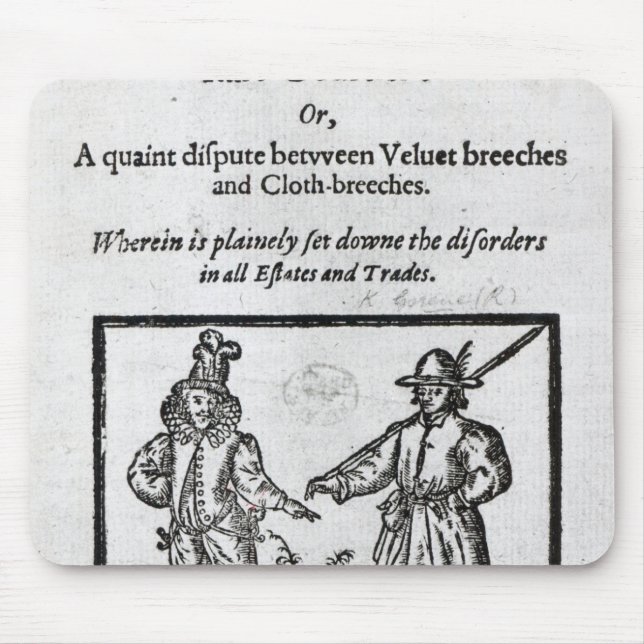 Mousepad Frontispício para 'um gracejo para um Courtier (Frente)