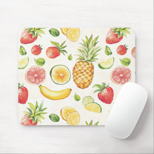 Mousepad Fruta Banana Lima Limão Morango Abacaxi