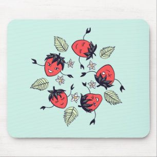 Mousepad Fruta Cute Strawberry Kawaii