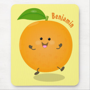 Mousepad Fruta de citrinos de laranja-dança