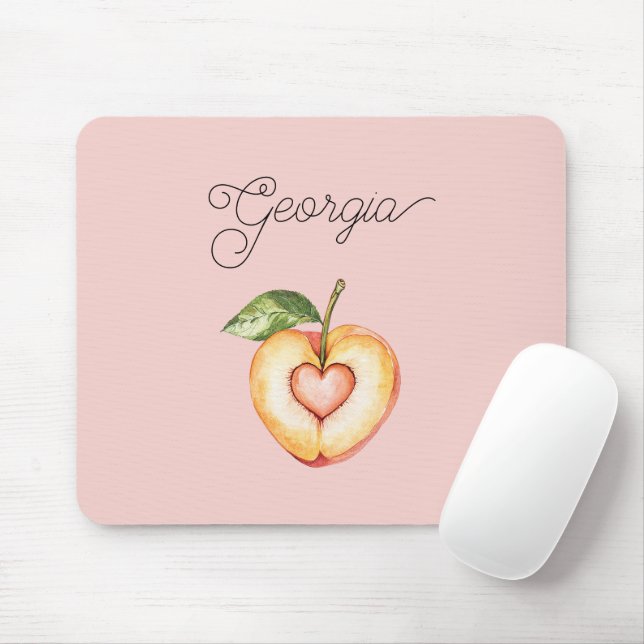 Mousepad Fruta de Coração Pêssego da Geórgia (Com mouse)