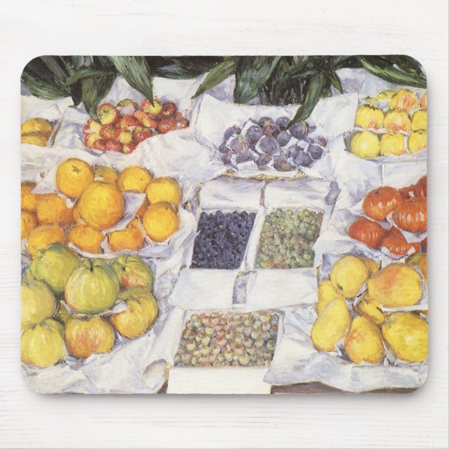 Mousepad Fruta de Gustave Caillebotte, Vintage Art (Frente)