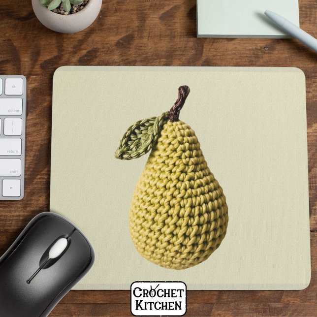 Mousepad Fruta de pera verde amarela verde-avó moderna (Criador carregado)