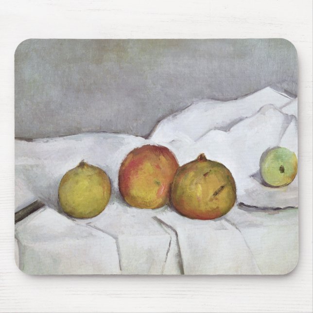 Mousepad Fruta em um pano, c.1890 de Paul Cezanne | (Frente)