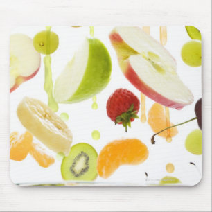 Mousepad Fruta fresca misturada com sumo de maçã e de laran