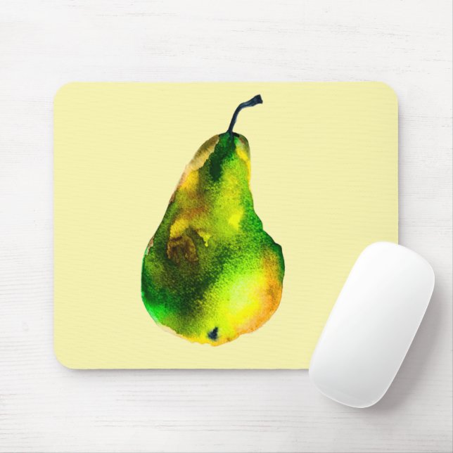 Mousepad Fruta verde de cor aquosa da pera (Com mouse)
