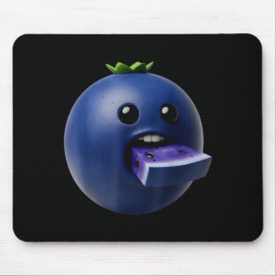 Mousepad Frutas de Nicho Engraçadas Mirtilo Meme Brainrot S