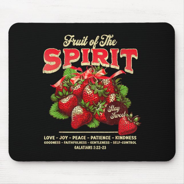 Mousepad Fruto Do Espírito Versículo Bíblico Cristão Religi (Frente)