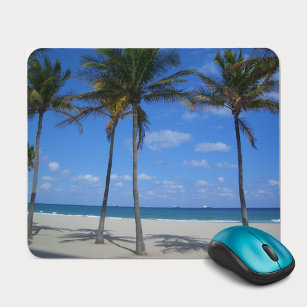 Mousepad Ft Lauderdale Beach Flórida Palm Trees and Ocean